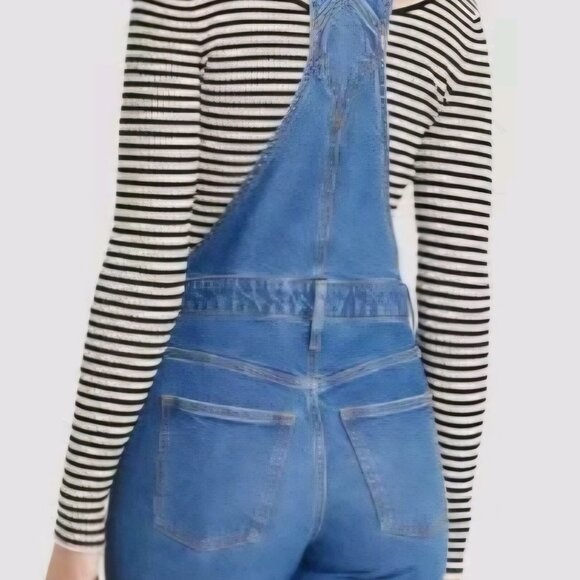 NWT Universal Thread medium wash denim skinny Casual overalls Western Pockets 0 - Picture 2 of 6